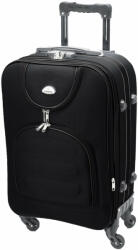 Dollcini Puhafedeles Bőrönd - 4 Kerekes, Bővíthető, Külön vagy Szettben - Fekete - 78 cm (007161A)