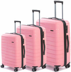 Dollcini Dollcini, Világjáró Bőrönd, Több méretben, Több színben - 3 db set - Rózsaszín (SB01175D)