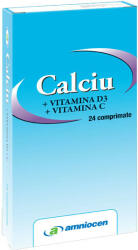 Amniocen Calciu + Vitamina D3 + Vitamina C - 24 cps