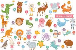 Eosette Stickere Alfabetul Animalelor - 60x90 cm