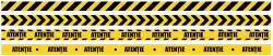 Eosette Sticker Podea - Marcare Traseu - 94x5 cm - Set 5 BUC - Galben, Negru
