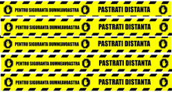 Eosette Stickere Podea - Preventie COVID - Pastrati Distanta - Set 5 BUC - 94x10 cm - eosette - 80,00 RON
