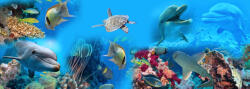 Eosette Sticker 3D pentru Podea - Delfini si Pesti in Mare - eosette - 150,00 RON