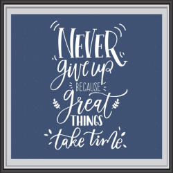 Eosette Stickere citate motivationale - Never give up