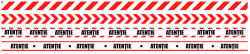 Eosette Sticker Podea - Banda de Marcare - 94x5 cm - Set 5 BUC - Rosu, Alb