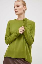 Sisley gyapjú pulóver könnyű, női, zöld - zöld XS