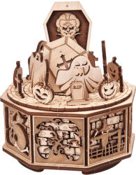 Wood Trick Puzzle 3D, cutiuta muzicala, din lemn, Caruselul Familiei Adams, 73 piese (WDTK067)