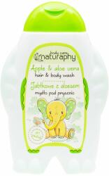 BluxCosmetics Gel de duș și șampon 2 în 1 pentru copii cu mere și aloe vera Naturaphy 300ml 30032 (5908311415085)