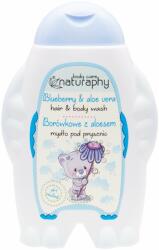 BluxCosmetics Gel de duș și șampon 2 în 1 pentru copii cu afine și aloe vera Naturaphy 300ml 30031 (5908311418321)