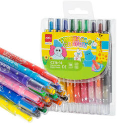 Deli Creioane cerate retractabile 18 culori deli (DLEC216-18)