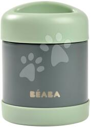 Beaba Termosă cu deschidere largă Stainless Steel Portion Beaba Gri mineral Sage Green 300 ml din oțel inoxidabil, verde (BE914007)