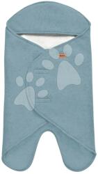 BÉABA Zavinovačka Babynomade® Double Fleece Beaba Baltic Blue White dublu strat extra cald albastru pentru 0-6 luni (BE948010) Lenjerii de pat bebelusi‎, patura bebelusi