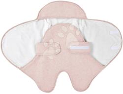 BÉABA Zavinovačka Babynomade® Double Fleece Beaba Dusty Rose White pătură de dormit dublu strat, extra caldă, de la 0-6 luni (BE948011) Lenjerii de pat bebelusi‎, patura bebelusi