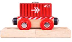 Bigjigs Toys Container roșu Bigjigs Rail Wagon (DDBJT485) Trenulet