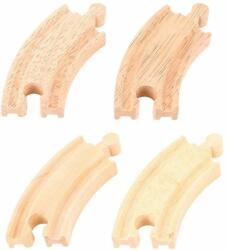 Bigjigs Toys Sina circulara scurta 10 cm 4 buc (DDBJT110) Trenulet