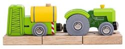 Bigjigs Toys Tractor cu siding verde (DDBJT070)