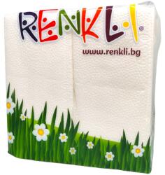  Renkli салфетки, Бели, Сгънати, 60 броя, 33х33см
