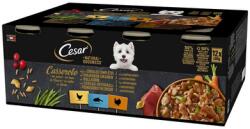 Cesar Natural Goodness Casserole 12x400 g csirkehússal, fehér hallal, pulykamártással, teljes kiőrlésű gabonapehellyel kutyáknak
