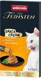 Animonda Vom Feinsten Animonda Adult Snack-Cream - 24 x 15 g Pui + iarbă pentru pisici