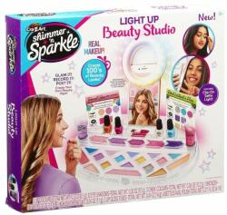 CRA-Z-ART Shimmer 'n Sparkle: salon make-up cu lampă circulară (17346)