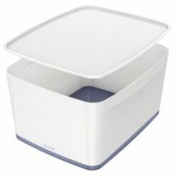 Leitz Cutie de depozitare Leitz MyBox cu capac, mărimea L, alb/gri
