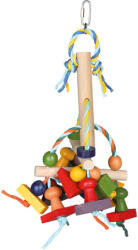TRIXIE jucărie pentru păsări cu elemente colorate din lemn pe o frânghie (31 cm) (58963)