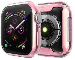 Apple Watch 7 (41mm), Szilikon védőkeret, közepesen ütésálló, szíj nélkül, rózsaszín - tok-shop