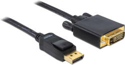 Kábel DisplayPort-DVI-D Dual Link TT, árnyékolt 2 m fekete, Delock 82591 (B0036PM4NC)