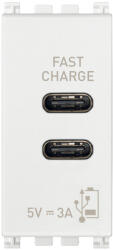 Vimar Priza USB tip C dubla 5V 3A 1M Vimar Arke alb 19292. CC. B (19292.CC.B)