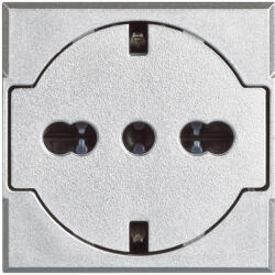 Legrand Priza schuko plata 2M Axolute Bticino aluminiu HC4140 16F (HC4140/16F)