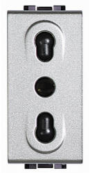 Legrand Priza Italia Living Light Bticino 1M aluminiu NT4180 (NT4180)