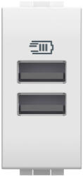 Legrand Priza USB 1M Tip A alimentare dubla 5V 3000mA Living Light Bticino alb N4191AA (N4191AA)