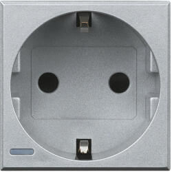 Legrand Priza schuko Axolute Bticino 2M iluminabila aluminiu HC4141 (HC4141)
