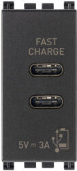 Vimar Priza USB tip C dubla 5V 3A 1M Vimar Arke gri antracit 19292. CC (19292.CC)