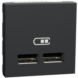 Schneider Electric Priza USB tip A dubla incarcare 2M Schneider Noua Unica antracit NU341854 (NU341854)