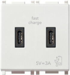 Vimar Priza USB tip C dubla 5V 3A 1M Vimar Plana alb 14295. CC (14295.CC)