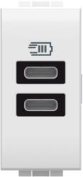 Legrand Priza USB 1M Tip C alimentare dubla 5V 3000mA Living Light Bticino alb N4191CC (N4191CC)