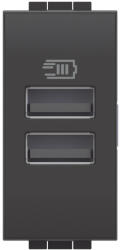 Legrand Priza USB 1M Tip A alimentare dubla 5V Living Light Bticino antracit L4191AA (L4191AA)