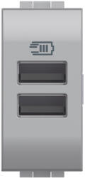 Legrand Priza USB 1M Tip A alimentare dubla 5V Living Light Bticino aluminiu NT4191AA (NT4191AA)