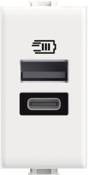 Legrand Priza USB 1M Tip A+C 5V Matix Bticino alb AM4191AC (AM4191AC)