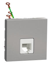 Schneider Electric Priza telefon RJ12 2M Schneider Noua Unica aluminiu NU349730 (NU349730)