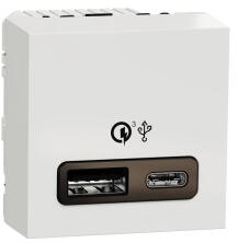 Schneider Electric Priza USB tip A + C 2M 2.4A 18W Schneider Noua Unica alb NU301918 (NU301918)