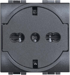 Legrand Priza schuko plata Living Light Bticino 2M antracit L4140 16F (L4140/16F)