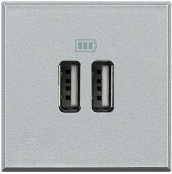 Legrand Priza USB tip A dubla 5V 3000mA Axolute Bticino 2M aluminiu HC4285C2 (HC4285C2)