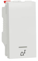 Schneider Electric Intrerupator revenire simbol sonerie cu led 1M Schneider Noua Unica alb NU310618CN (NU310618CN)