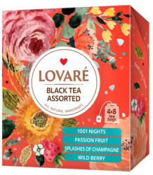 Lovare Ceai pliculete ASSORTED BLACK TEA 4 sortimente de ceai, 32x2g