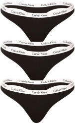 Calvin Klein 3PACK tanga damă Calvin Klein negri (QD3587E-001) M (151171)