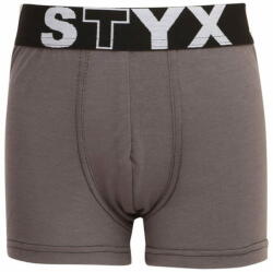  Styx Sötét szürke gyerek boxeralsó sport gumi (GJ1063) - méret 6-8 éves