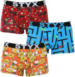 Styx 3PACK férfi boxeralsó Styx art sportos gumipánt többszínben (3G12914) XL