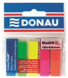 Donau Etichetă de marcare, plastic, 5x25 coli, 12x45 mm, DONAU, culoare neon (7577001PL-99)